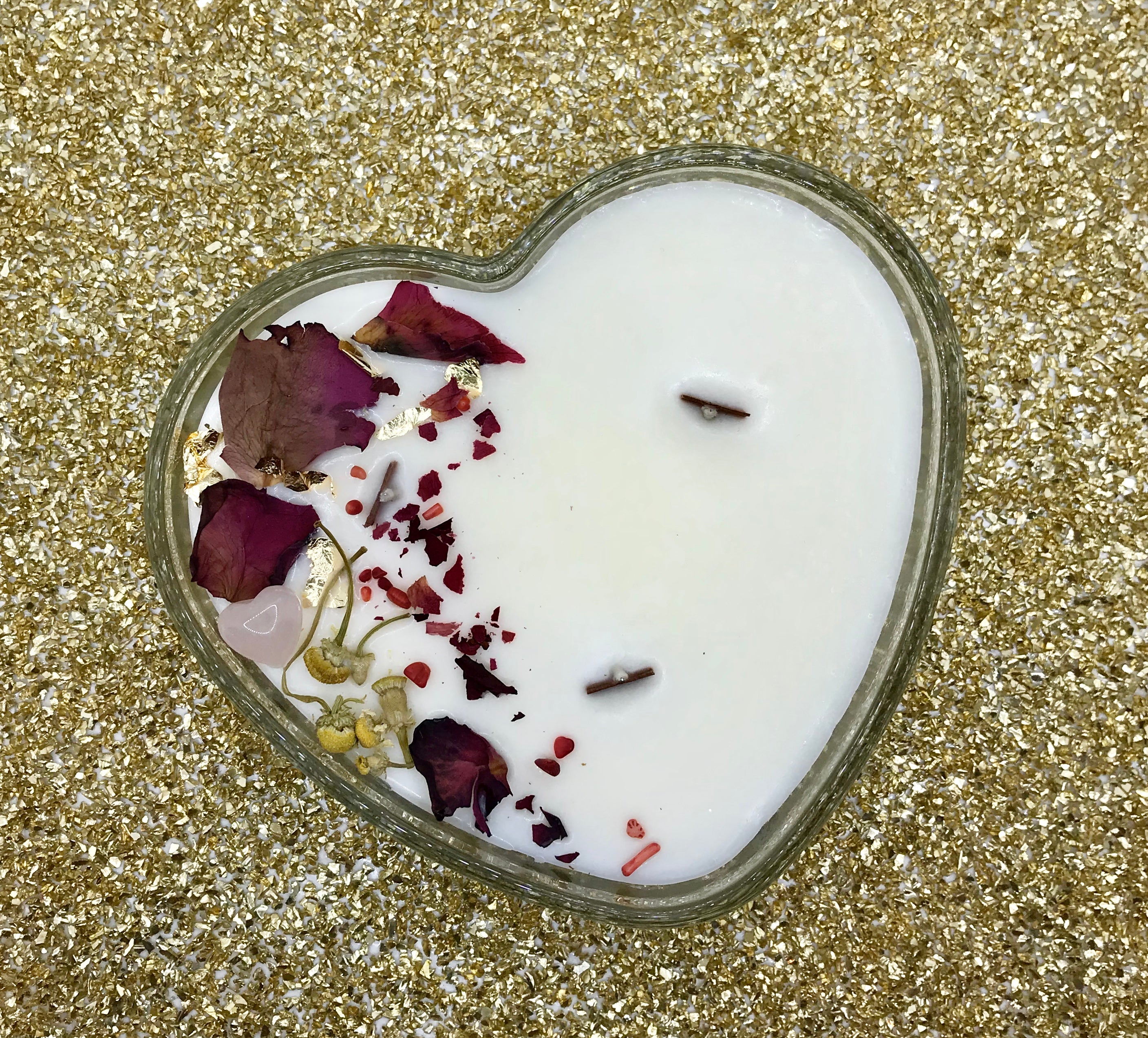 Spa Collection - Heart-Shaped Glass 13oz Soy Candle
